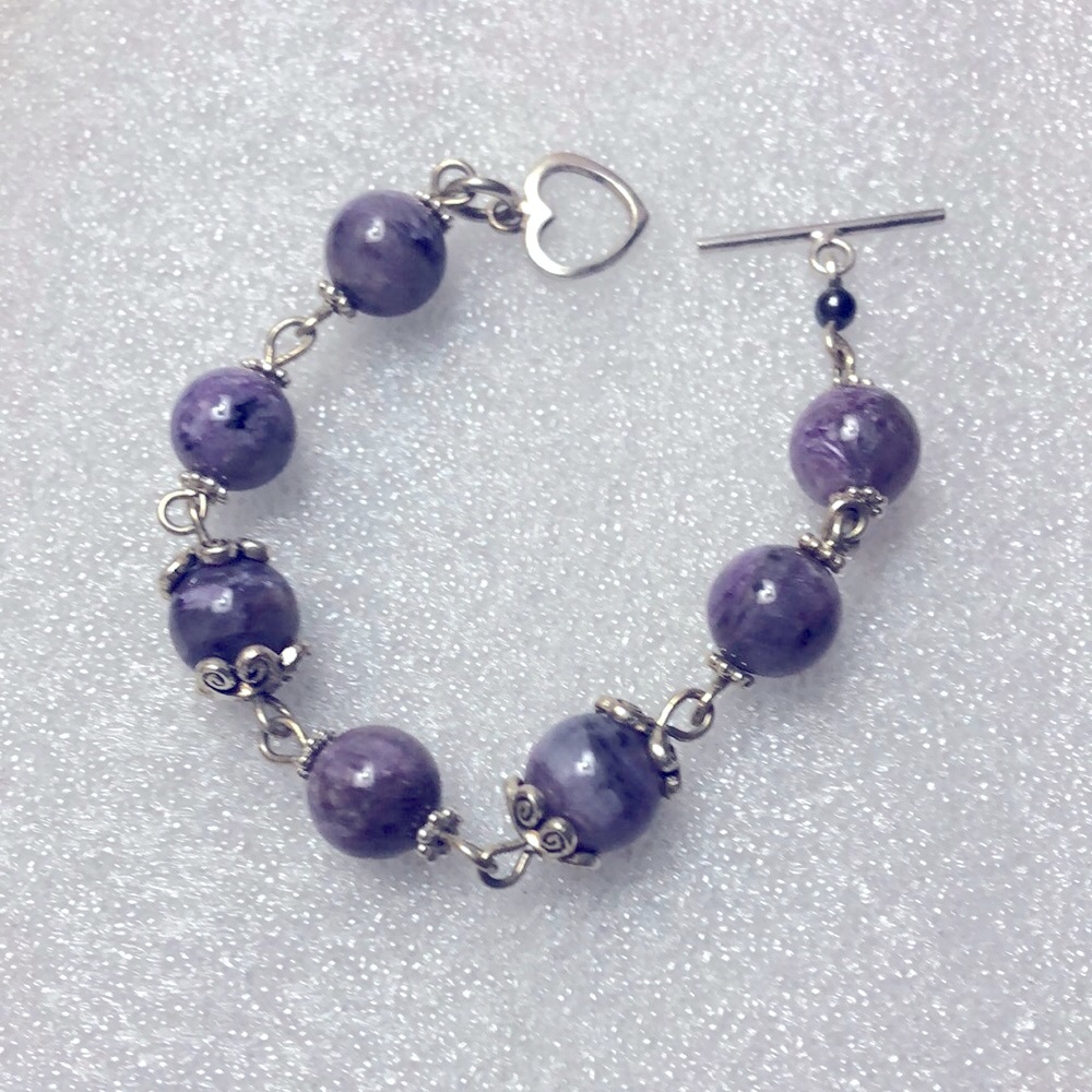 Charoite toggle bracelet